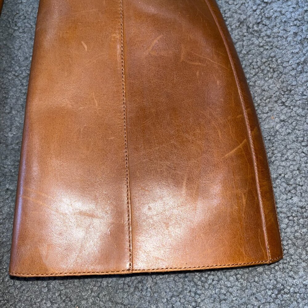 Tan Leather Knee-High Boots - Picture 9 of 12